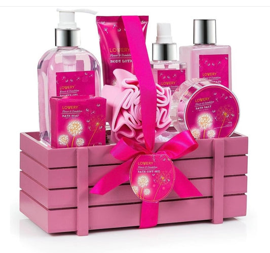 Gift Basket for Women , Home Spa Set in Flower Danelion